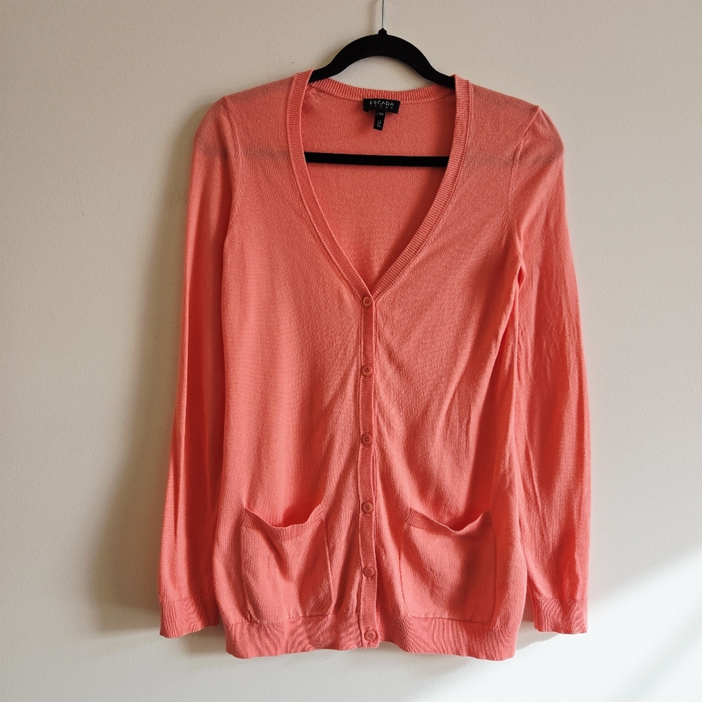 ESCADA SPORT I XS Cotton Viscose Cardigan I salmon pink